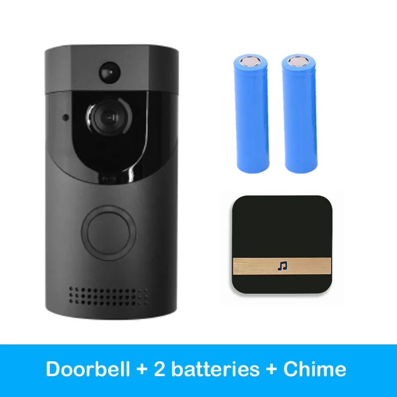 Package2 B30 720 P беспроводной связи ели сигнализации ИК ночного видения ip-камера WI-FI дверной звонок B30 IP65 Водонепроницаемый Смарт видео дверной звонок - Цвет: Package2