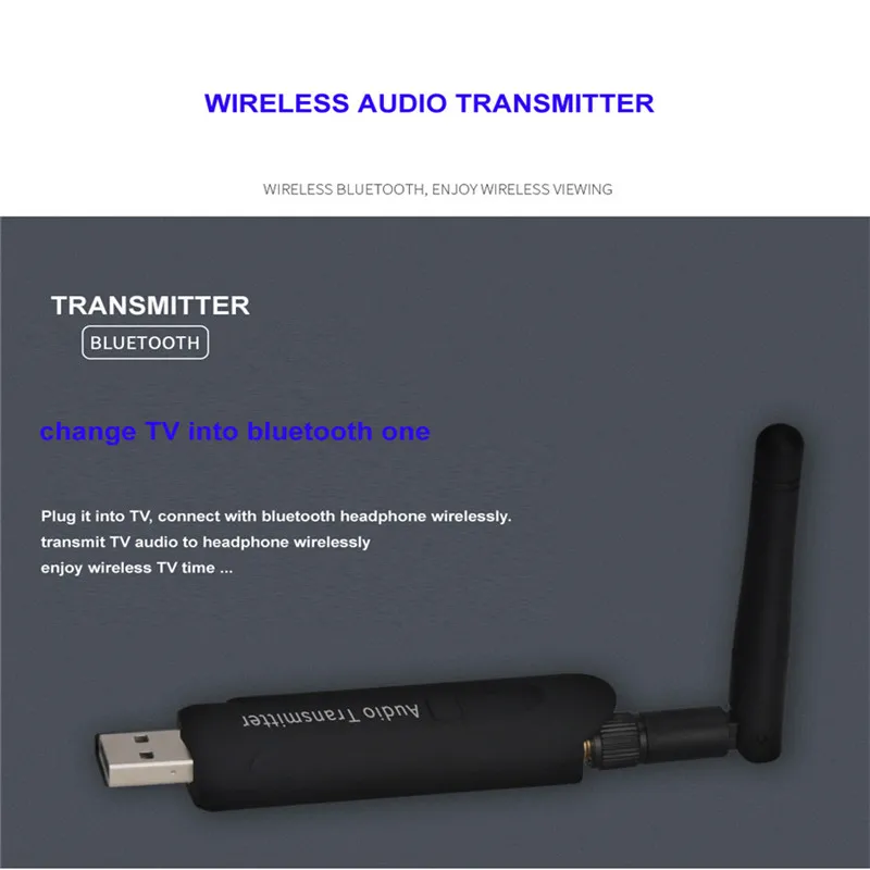 Bluetooth передатчик для ТВ ПК аудио стерео беспроводной адаптер антенна сигнал