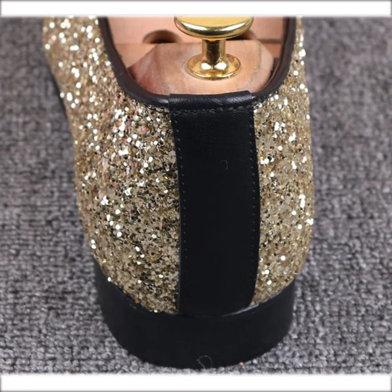 

Men Casual Shoes 2018 Fashion Men Shoes Leather Men Loafers Moccasins Slip On Men's Flats Loafers Male Shoes Glitter Party, 43