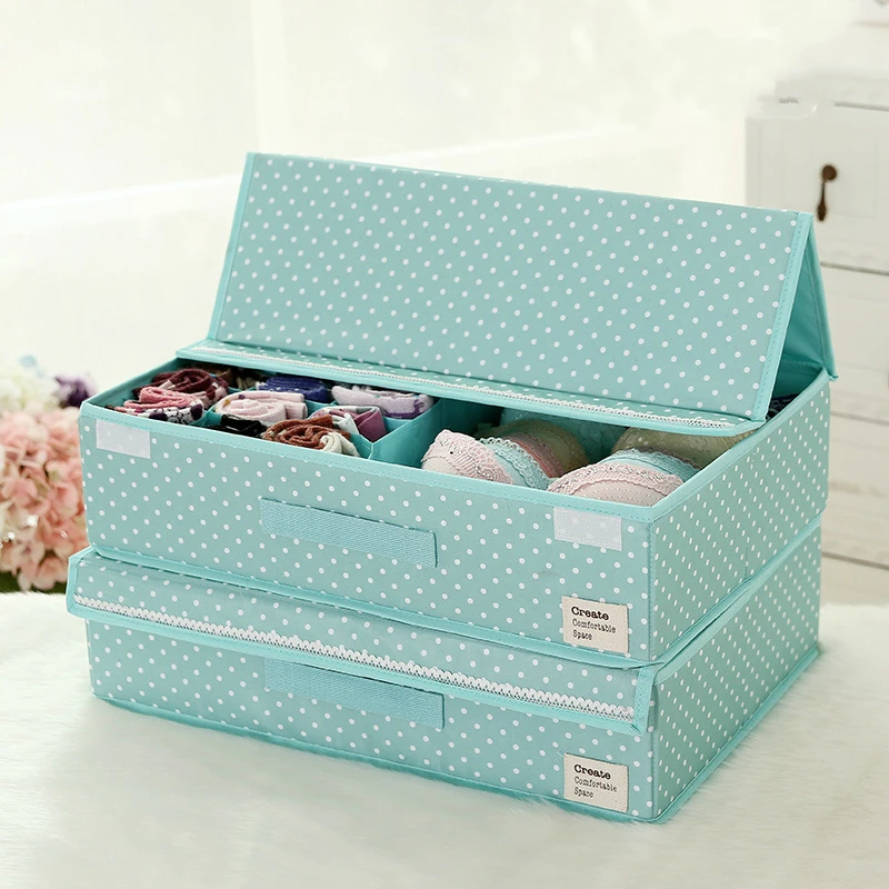 Ящик для хранения нижнего белья бархатный персиковый | Дом и сад