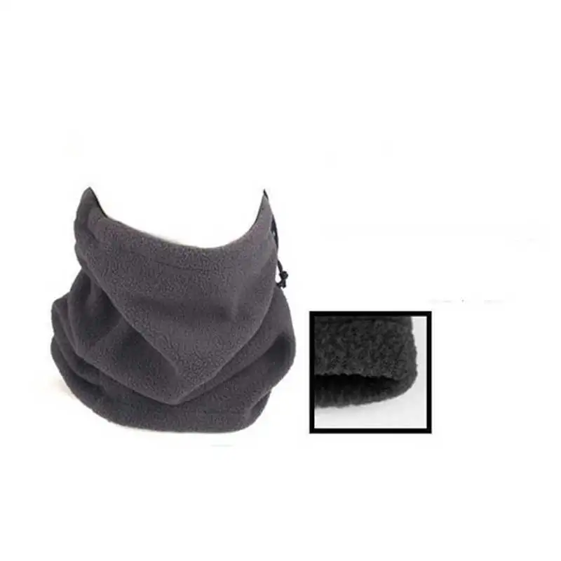 Two Use Unisex Women Men Fahion Snood Neck Thermal Fleece Sports Scarf Face Mask Female Solid Color Casual Hats | Аксессуары для