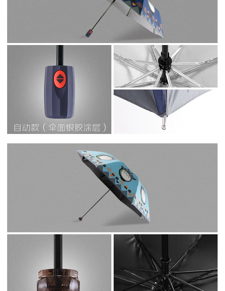 OUSSIRRO Ghibli Тоторо зонт от солнца и дождя зонтик женский Plegable Sombrillas Paraguas Guarda Chuva Totoro Parapluie