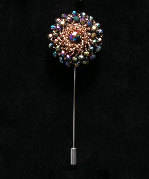 No.15 lapel pin 26 цветов расшитая бисером Цветочная Мужская булавка на лацкане с кристаллами новая роскошная модная мужская брошь для костюмов ручная работа Брошь со стразами на булавке аксессуар - Окраска металла: No.15 lapel pin