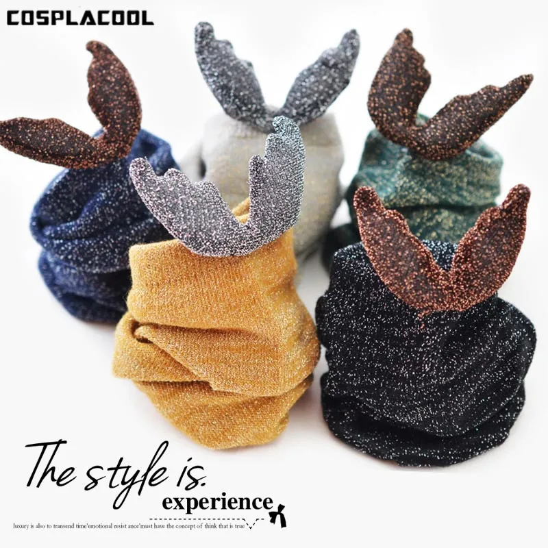 [COSPLACOOL] золотые серебряные креативные красочные носки женские модные блестящие