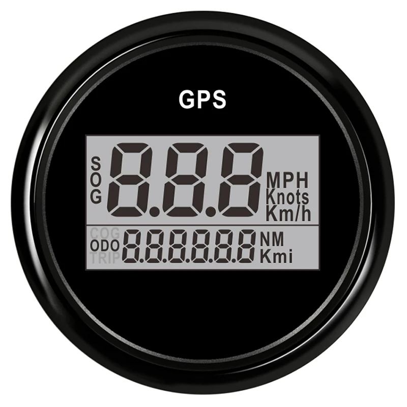 52 мм Цифровой Автомобильный спидометр GPS одометр ЖК дисплей миль в час измеритель