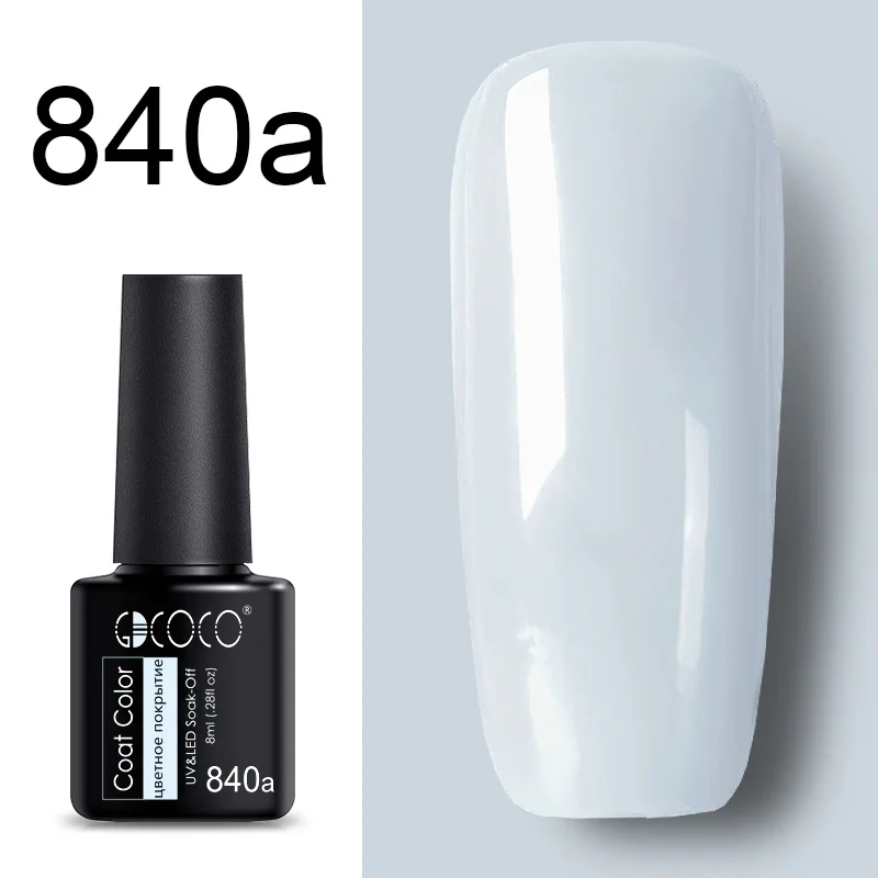 840a 86102 GDCOCO Новое поступление лучший лак гель года Soak Off светодио дный LED гель лаки для ногтей база пальто не протирать Топ Цвет гель лак Ногтей гель - Цвет: 840a