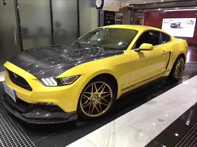 Передний бампер для автомобиля Ford Mustang ABS/углеродное волокно капоты двигателя 2010