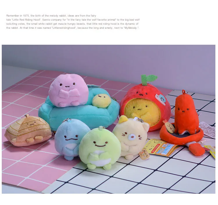 1 шт. Sumikko gurashi домашние Мультяшные плюшевые куклы брелок пушистый кукольный брелок игрушки брелок подвеска унисекс подарки Новинка