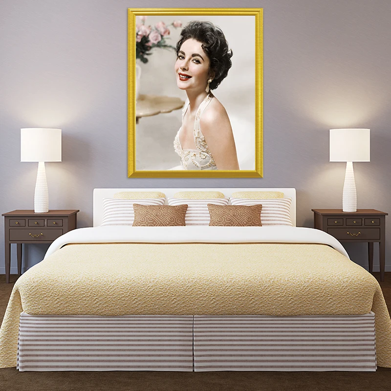 Elizabeth Taylor Smiling Portrait 5D DIY Diamond Painting Full Square Embroidery Sale Mosaic Picture of Rhinestones | Дом и сад
