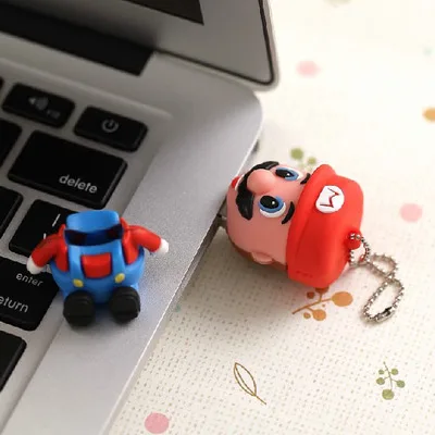 Новая 3D мультяшная фигурка супер ручка Марио драйвер 2 0 USB флэш-карты памяти