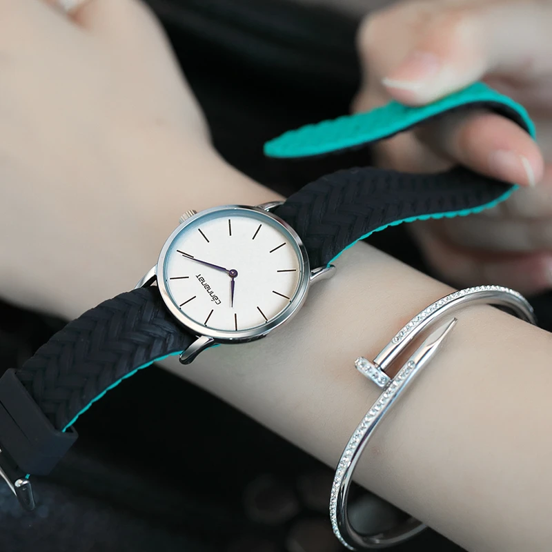 Cannanat Casual Quartz Women Watches Colorful Silicone Bracelet Ladies Watch Simple Analog Wristwatches Orologio Donna Relogios |