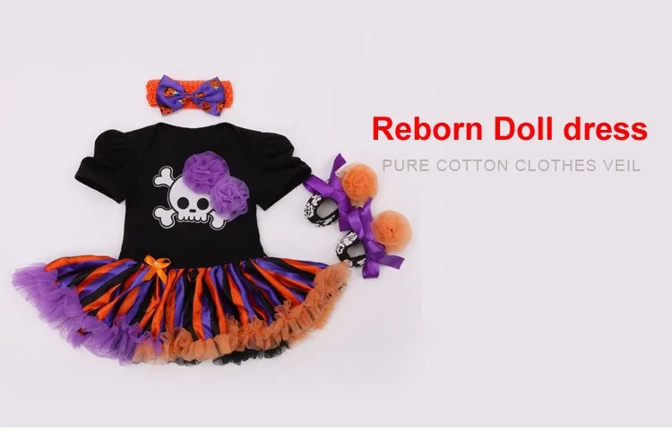 Одежда для Хэллоуина подходит силиконовых кукол новорожденных 50-57 см 3 шт./компл.