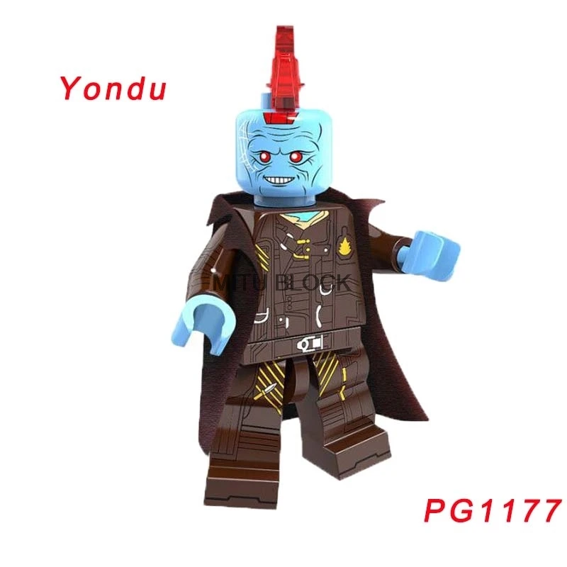 pg1177 Super Heroe Star-Lord Rocket енот Капитан Marvel Железный человек видение строительный блок - Цвет: pg1177