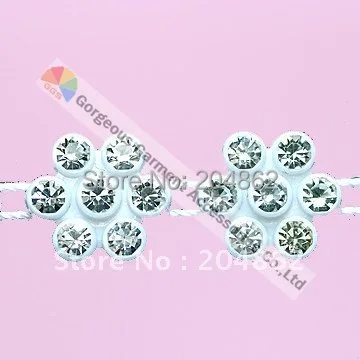 Цепочка с прозрачными кристаллами 10 ярдов|chain trim|chain with rhinestoneschain black |