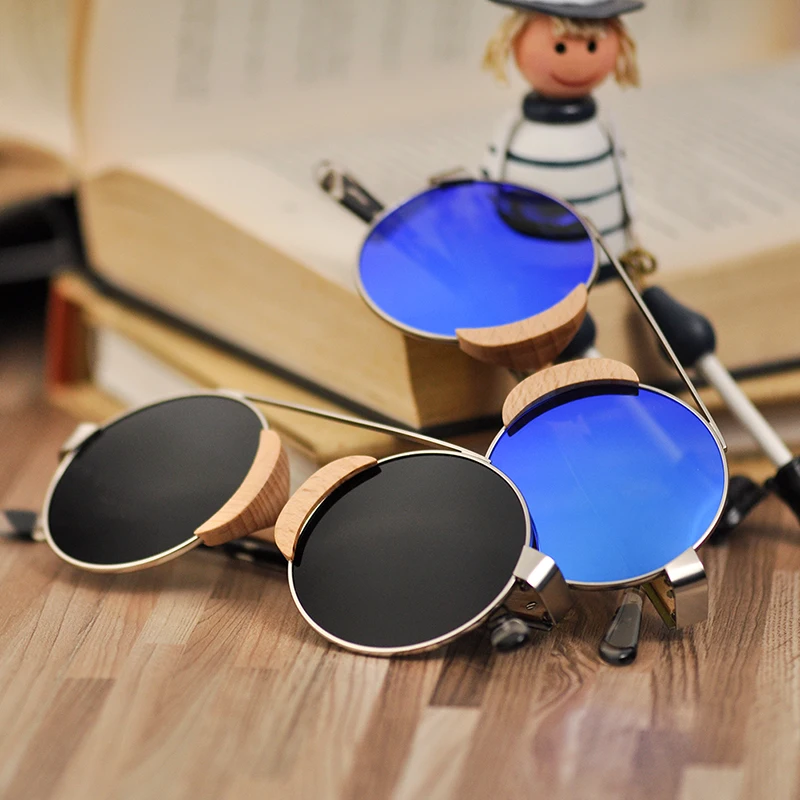 BOBO BIRD детские солнцезащитные очки женские деревянные очки Matel UV400 поляризационные деревянные женские спортивные мужские очки в подарочной коробке