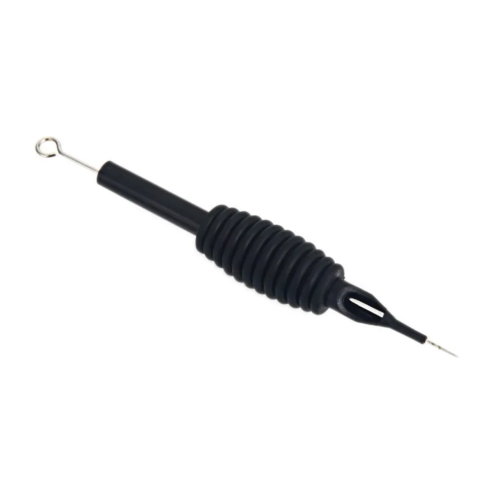 10 шт новые черные одноразовые иглы татуировки и трубки 3/4 Grip (19 мм) 1RL Для тату