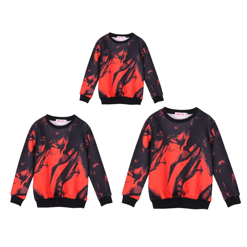 Одинаковые комплекты для семьи Повседневная флисовая одежда с длинными рукавами