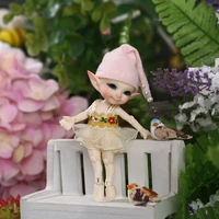 free shipping fairyland fl realpuki pupu doll bjd 113 pink smile elves toys