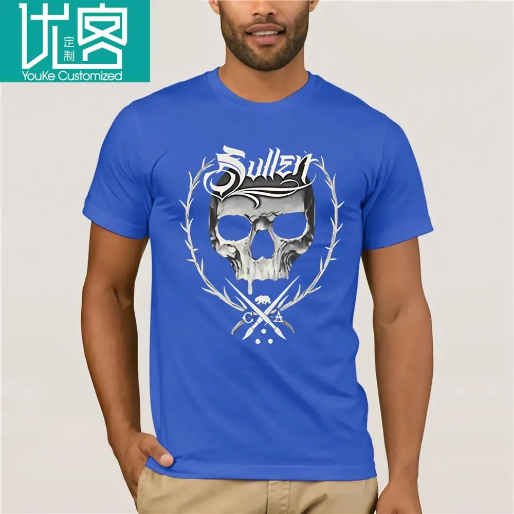 Мужская футболка высокого качества с принтом в виде черепа S 3XL рок Байкерская