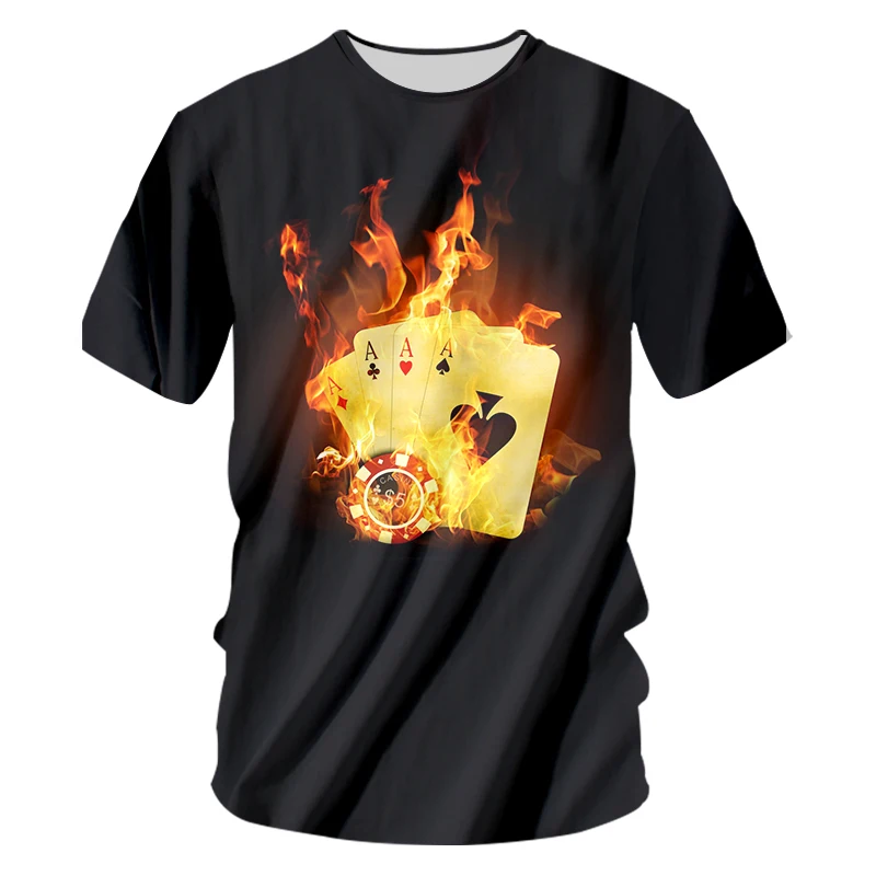 OGKB Мужская популярная новая свободная футболка с О-образным вырезом и принтом в