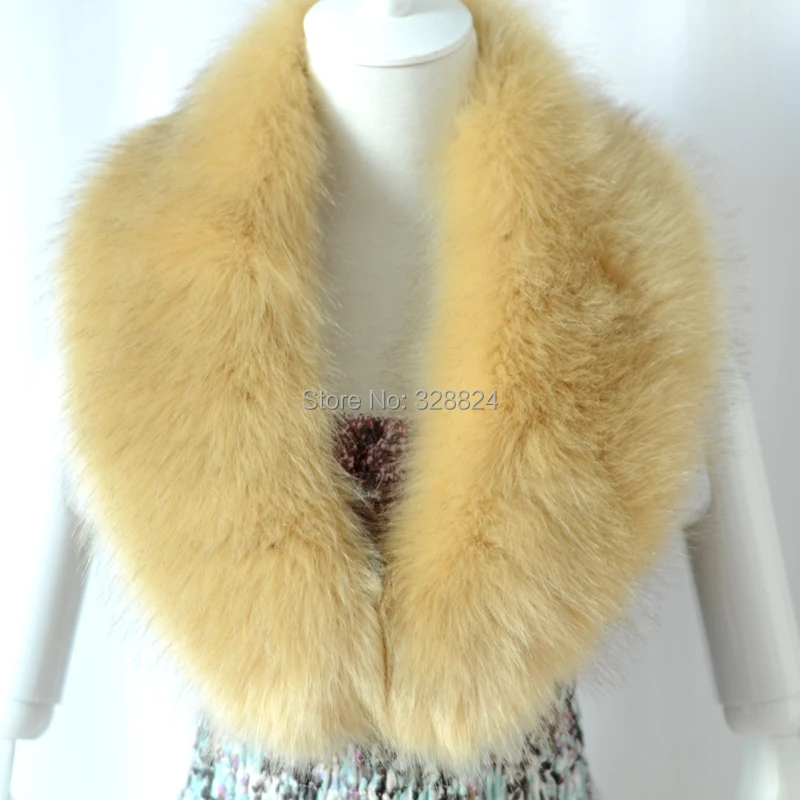 Женский меховой воротник из искусственного меха енота шарф шаль Зимний