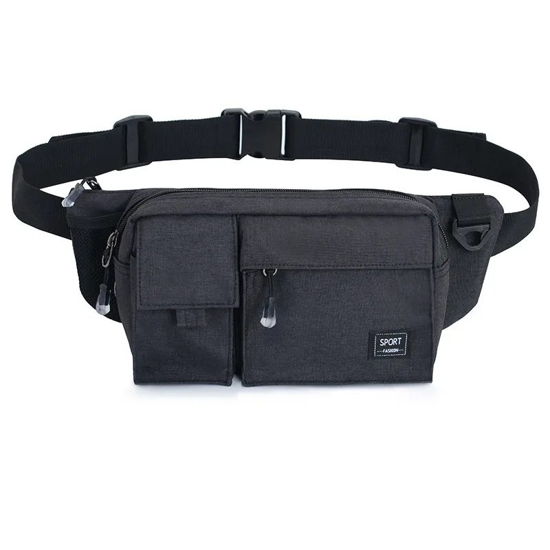 Black Fanny Pack ZDARLBPO Сумки на пояс, мужские карманы, многофункциональная поясная сумка, Большая вместительная Женская поясная сумка, повседневный кошелек, кошелек, сумка на пояс для телефона - Цвет: Black Fanny Pack