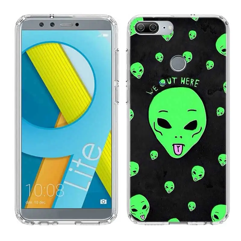 Alien Smoking Weed Fundas Silicon Phone Case For Huawei Honor 20 Pro 10 9 lite 8X 8A 20i 8C 8S V20 Y5 Y6 Y7 Y9 2019 Cover | Мобильные