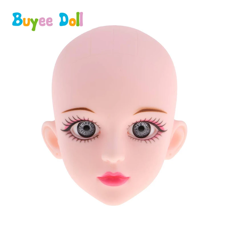 1 шт. 3D настоящие глаза пластиковая голова для макияжа 1/4 BJD DIY кукла аксессуары для тела без макияжа игрушка Косплей Кукла для девочек игрушки