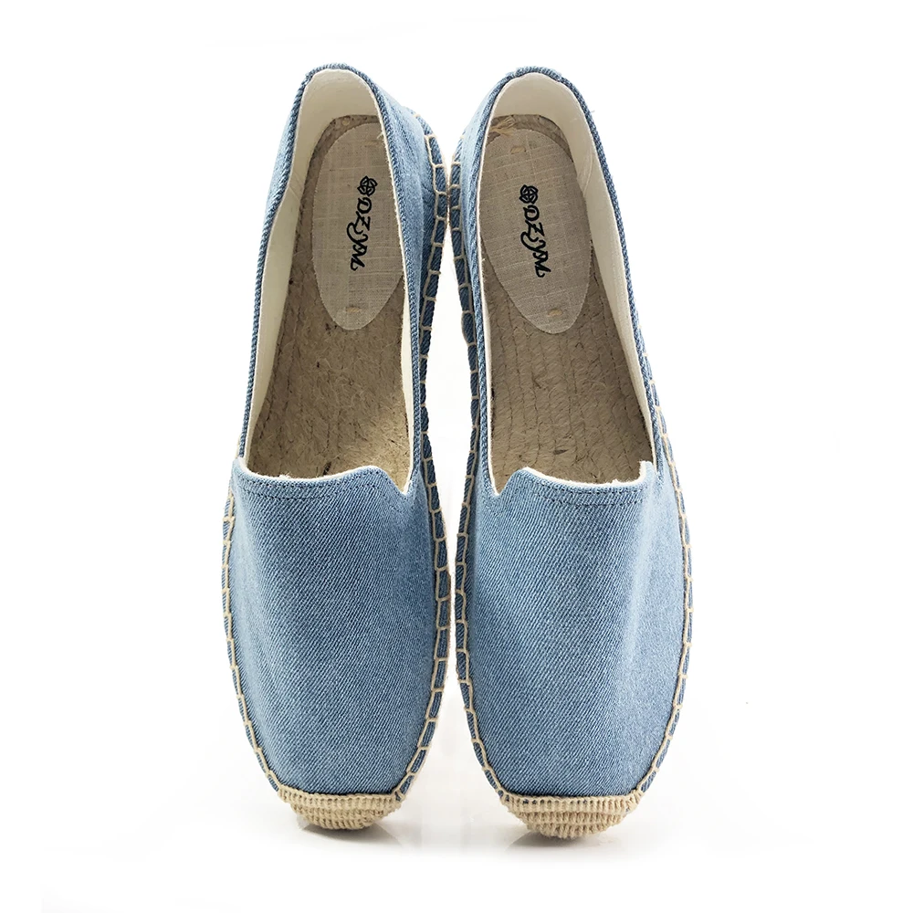 Женские эспадрильи светло голубого цвета из хлопчатобумажной ткани Новое