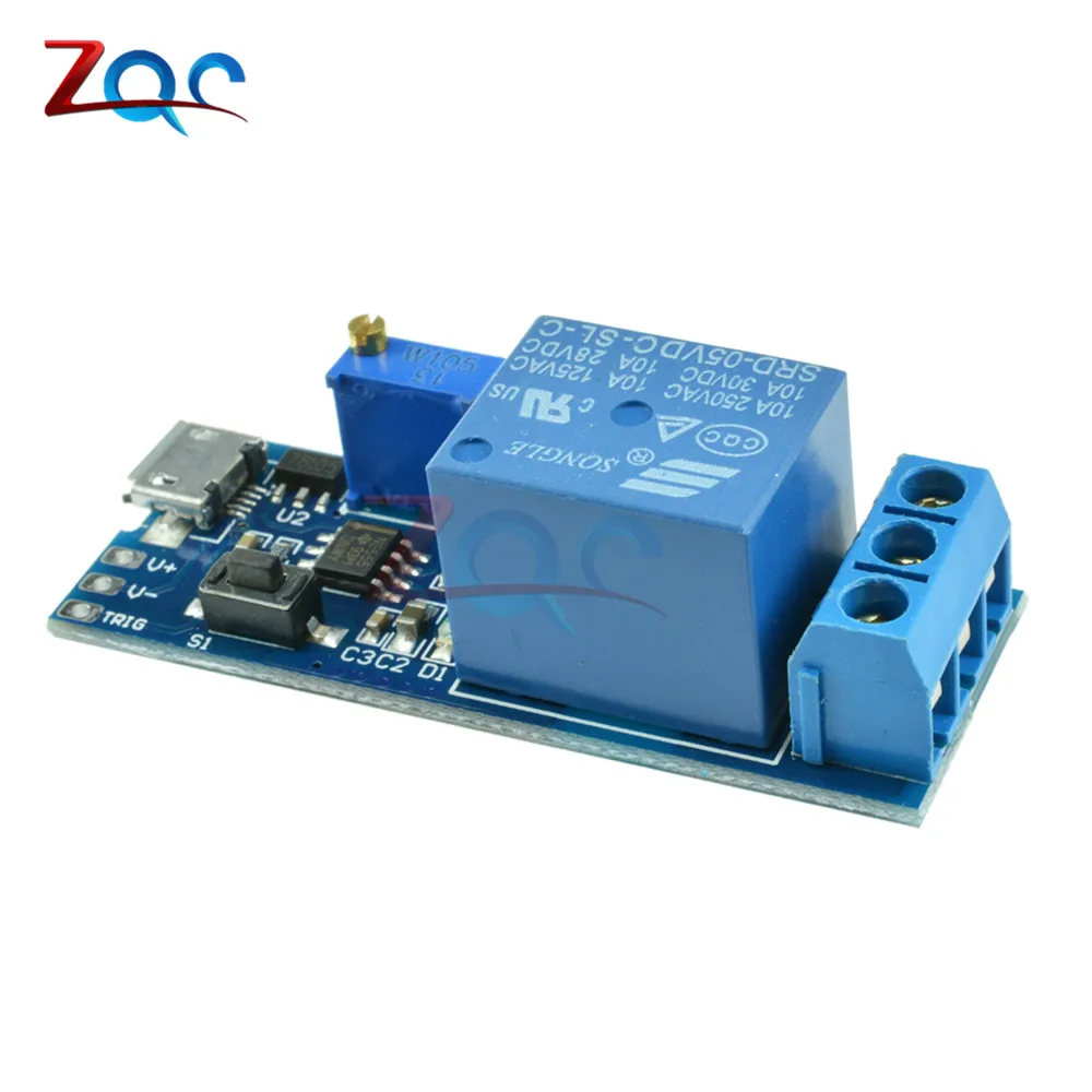 Реле с регулируемой задержкой питания Micro USB 5 30 В постоянного тока|delay relay|relay timerdelay