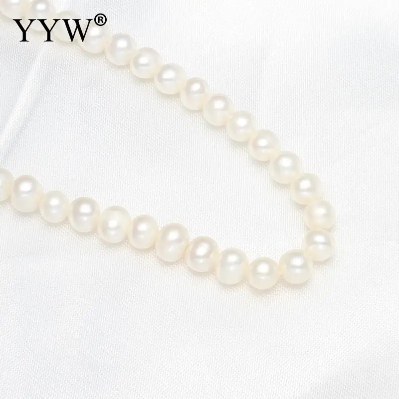 

YYW Cultured Potato Freshwater Pearl Beads Natural White 6-7mm Approx 0.8mm Sold Per Approx 15 Inch Strand