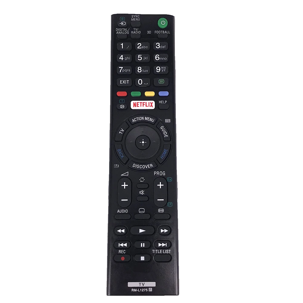 

Universal Most Bravia TV RM-L1275 Remote Control For Sony TV Netflix RMT-TX100D RMT-TX100E RMT-TX102D KDL-43W808C KDL-50W755C