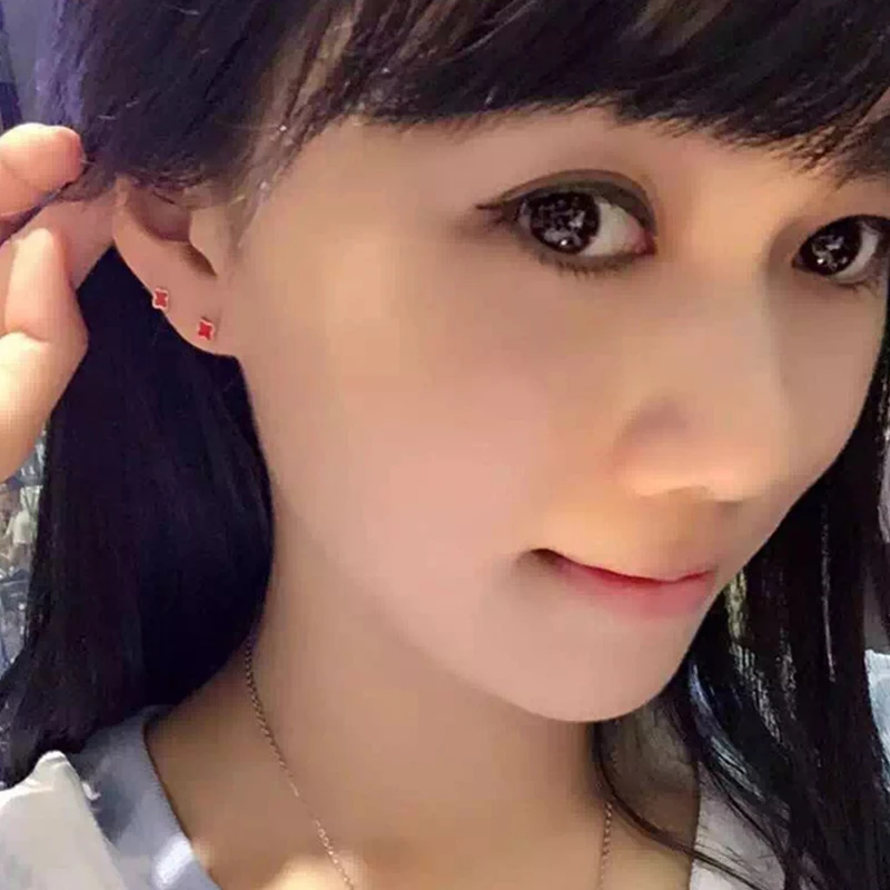 ULEX милые серебряные серьги четырехлистный клевер гвоздики модный бренд узор в