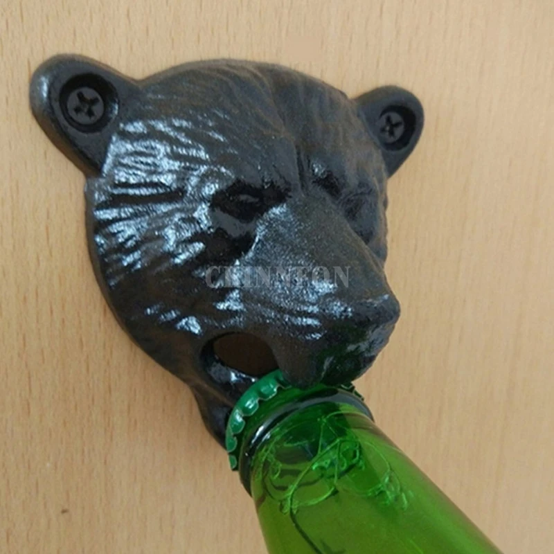 100Pcs/Lot Bar Beer Wall Bottle Kitchen Durable Bear Head Fixed Tool Opener | Дом и сад