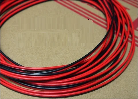 28awg с изоляцией из ПВХ луженая Медь кабель 2 Булавки красные черные провода