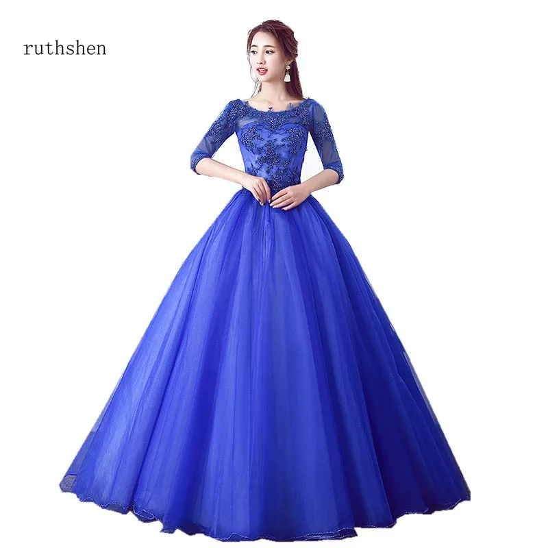 Ruthshen Новое поступление 2019 года платья для Quinceanera бальное платье иллюзия