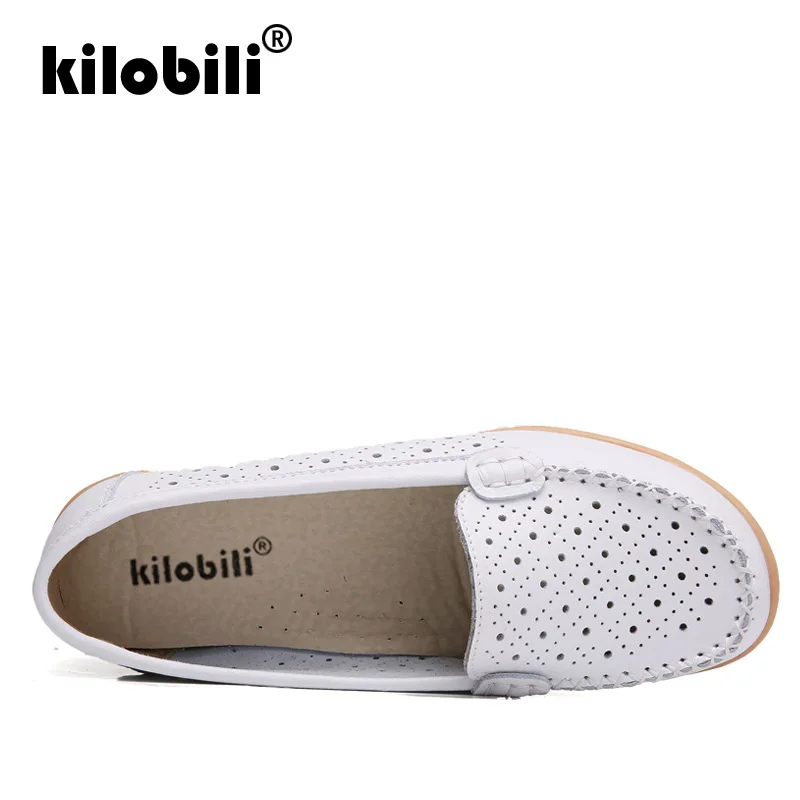 Kilobili/2018 г. летние женские туфли на плоской подошве женская обувь из натуральной