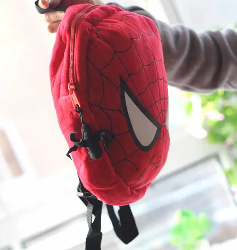 1pc 30cm cartoon hero spiderman plush backpacks outdoor students soft shoulder bag boy toy gift | Игрушки и хобби