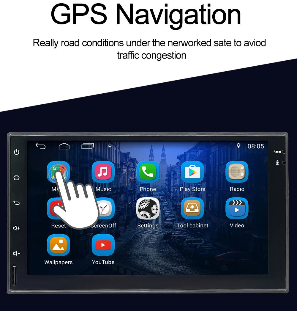 Автомобильный мультимедийный плеер Anfilite универсальная стерео система на Android с 7