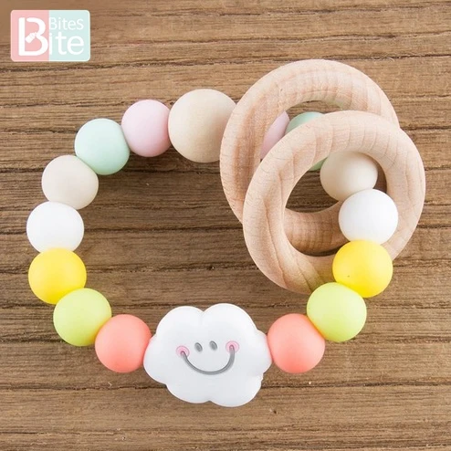 Candy Bracelet 1 шт. детские силиконовые соски цепи Радуга мультфильм цепочка для прорезывания зубов детский Прорезыватель пустышка жевательные зажимы для пустышки держатель для соски - Цвет: Candy Bracelet