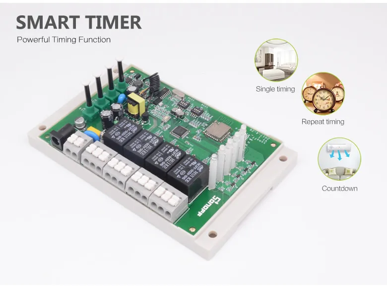 Sonoff 4CH Pro R2 433 МГц 4 канала RF беспроводной дистанционный Wifi умный переключатель инчинг интерлок реле Alexa Google Home
