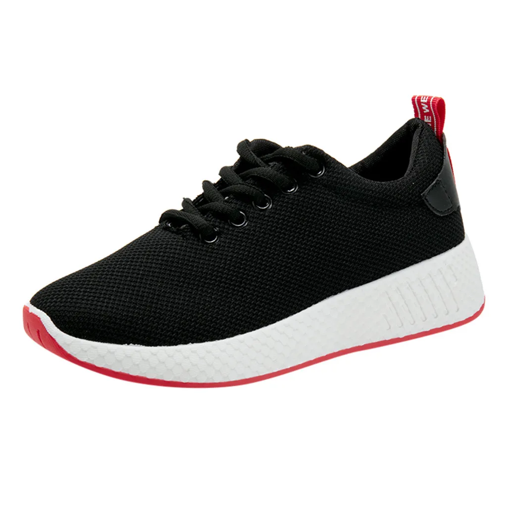 Женская модная повседневная обувь из сетчатого материала на шнуровке дышащие