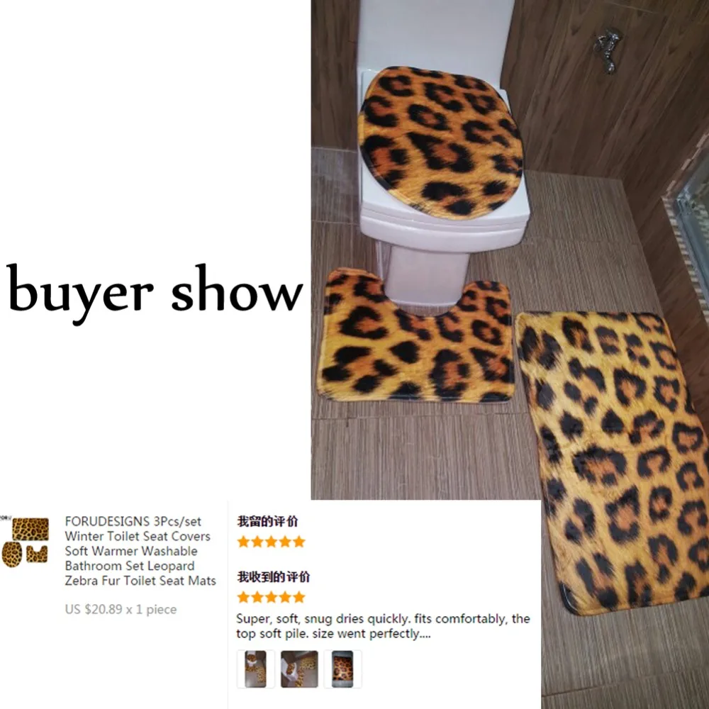 Зимние чехлы на сиденья унитаза HUGSIDEA 3 шт./компл. мягкие искусственные с