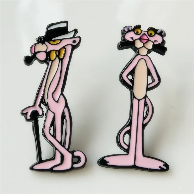 Розовая пантера модные тапочки в виде персонажа аниме серьги милых животных со