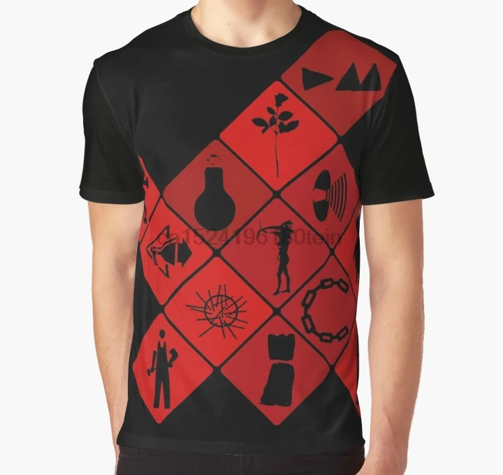 Сплошным принтом 3D футболка Для мужчин забавная DM Kerfusion крышка дань уважения с