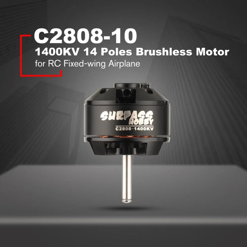RC SURPASSHOBBY 2808 1400KV 14 полюсов бесщеточный двигатель для FPV системы неподвижное крыло