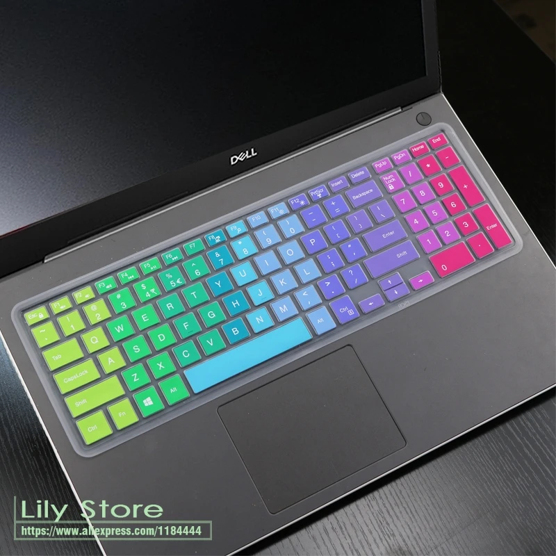 rainbow 15,6 17,3 дюйма силиконовый чехол покрытие для клавиатуры для ноутбука Dell G3 15 3579 3779/G5 15 5587/G7 15 7588 игровой ноутбук inspiron 5577 15 S - Цвет: rainbow