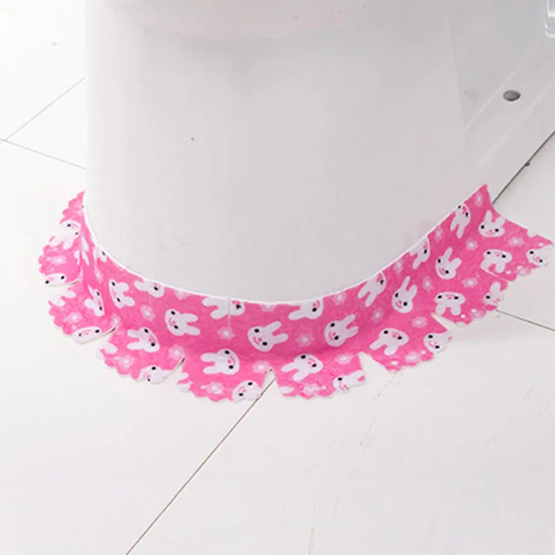 Pink Rabbit 1 шт. водопоглощающая Электростатическая Туалетная основа для ванной комнаты стикер WC противообрастающая наклейка домашний декор для угла аксессуары для ванной - Цвет: Pink Rabbit