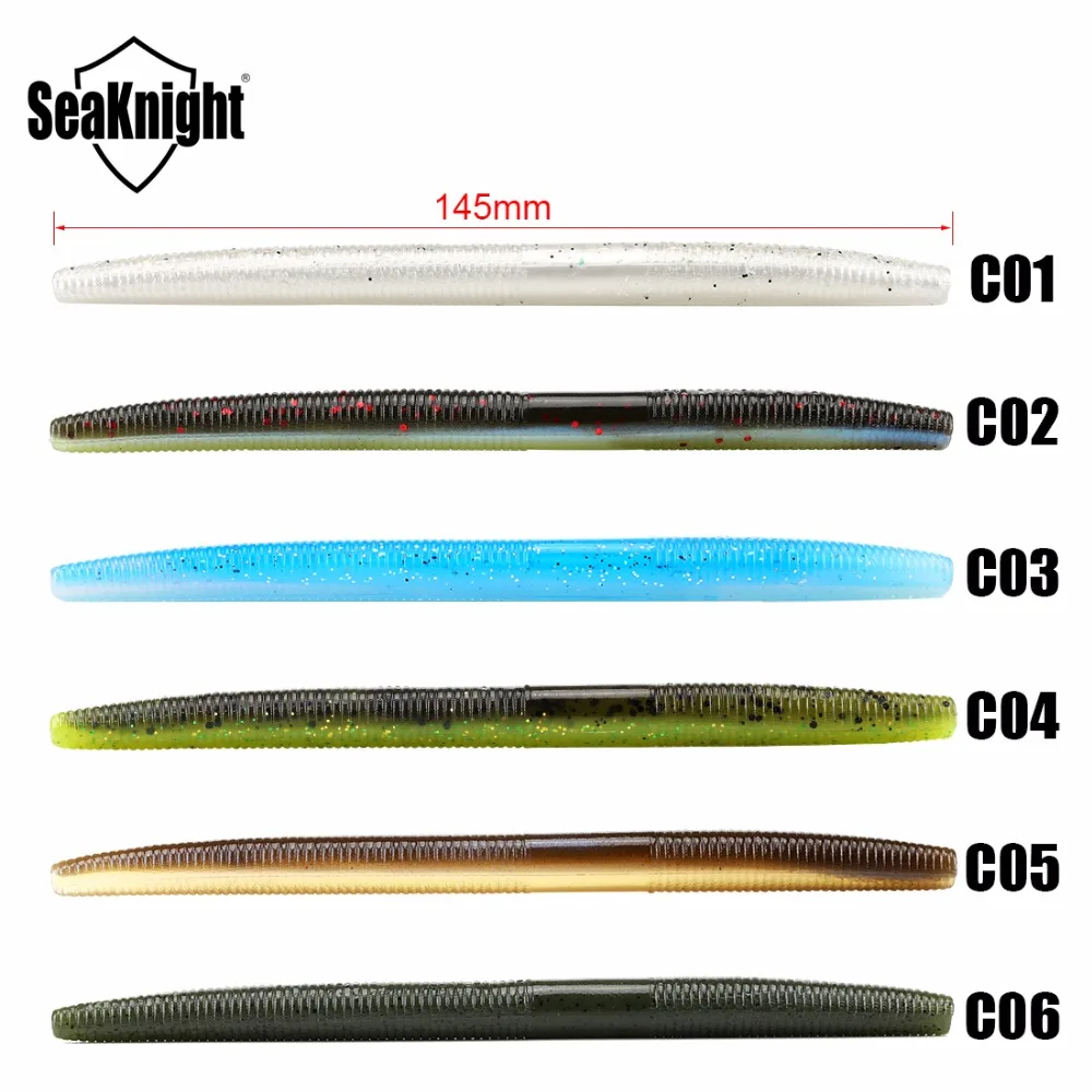 SeaKnight Мягкая приманка SL016 рыболовная 36 шт. 145 мм/5.71in 8 5 г эластичный светильник с