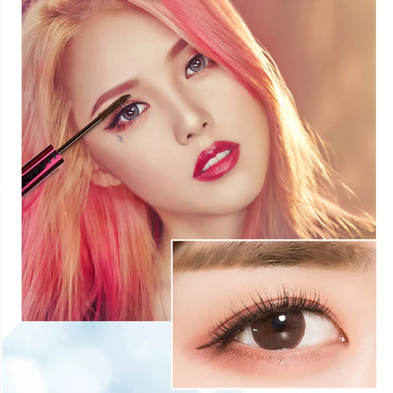 Натуральный стойкий макияж черная густая тушь для завивки не цветет легко